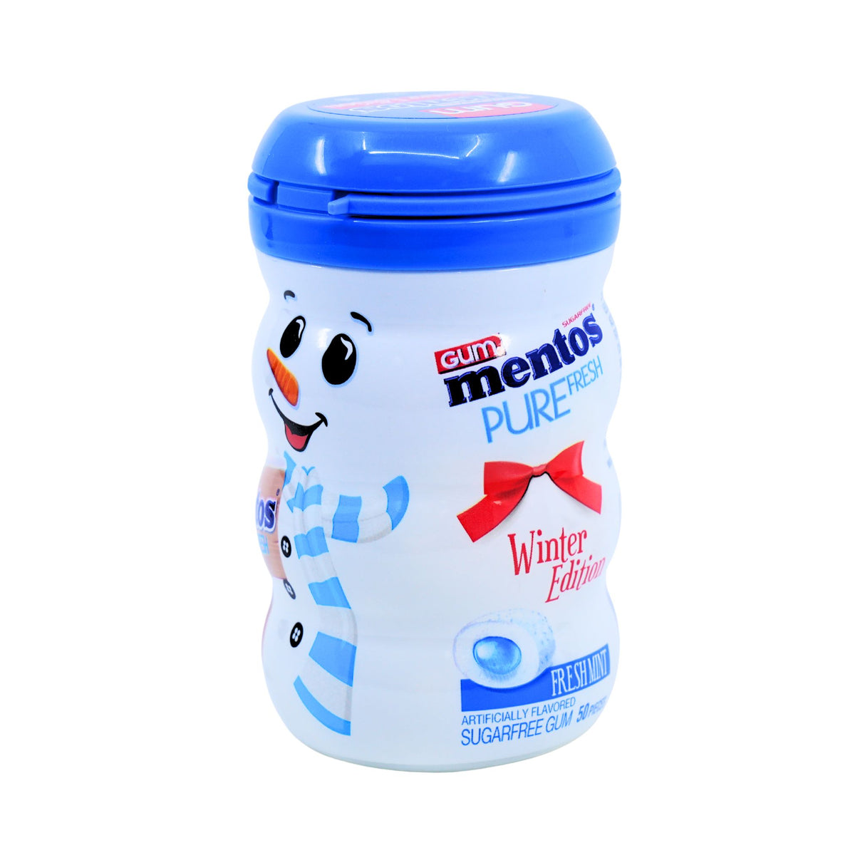 Mentos Fresh Mint Sugar Free Gum Winter Snowman Edition