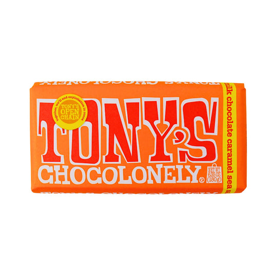 Tonys  Chocolonely Milk Choc Caramel Seasalt Bar 6.35 oz