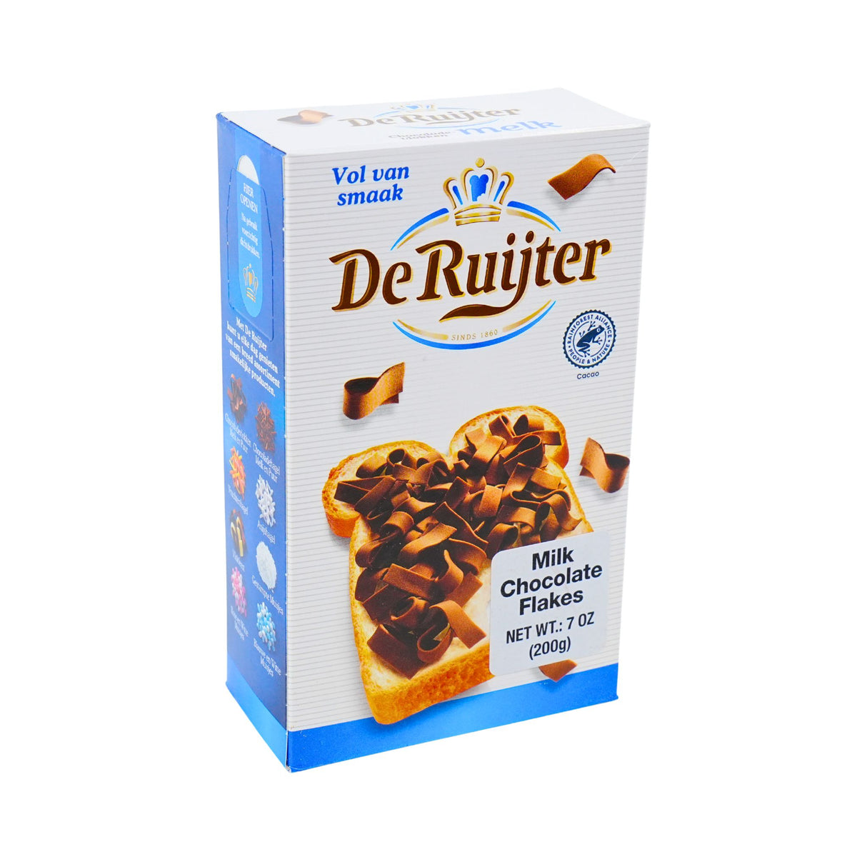 De Ruijter Milk Chocolate Flakes 7oz box