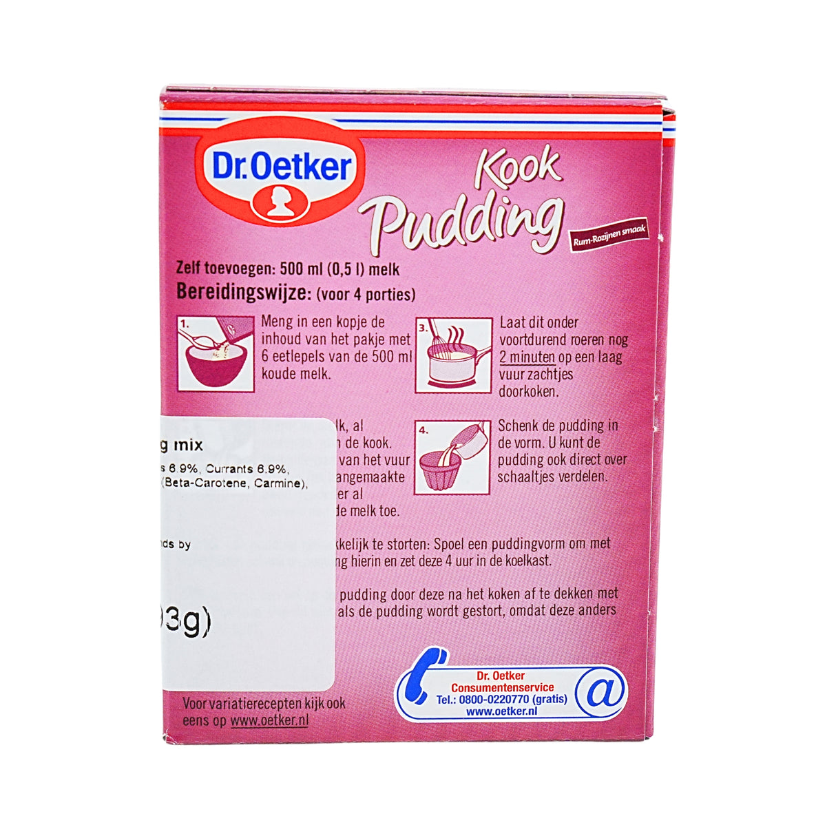 Dr Oetker Rum Raisin Pudding Mix 3.2 oz box