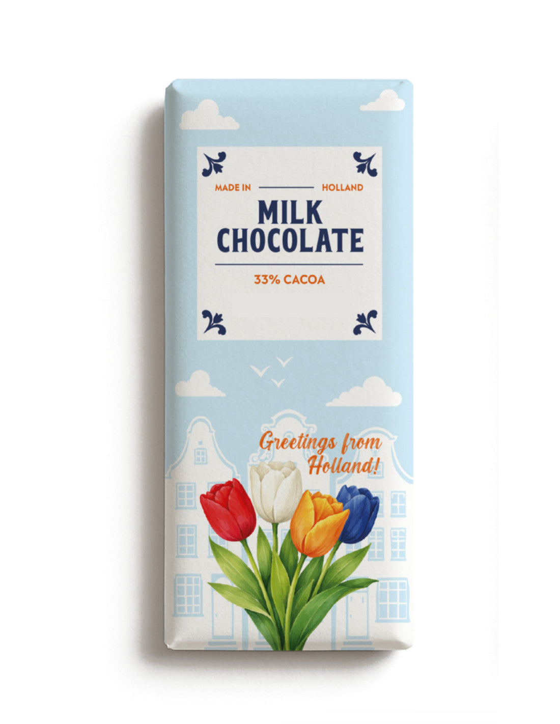 Tulips Milk Chocolate Greetings from Holland Bar 3.5 oz