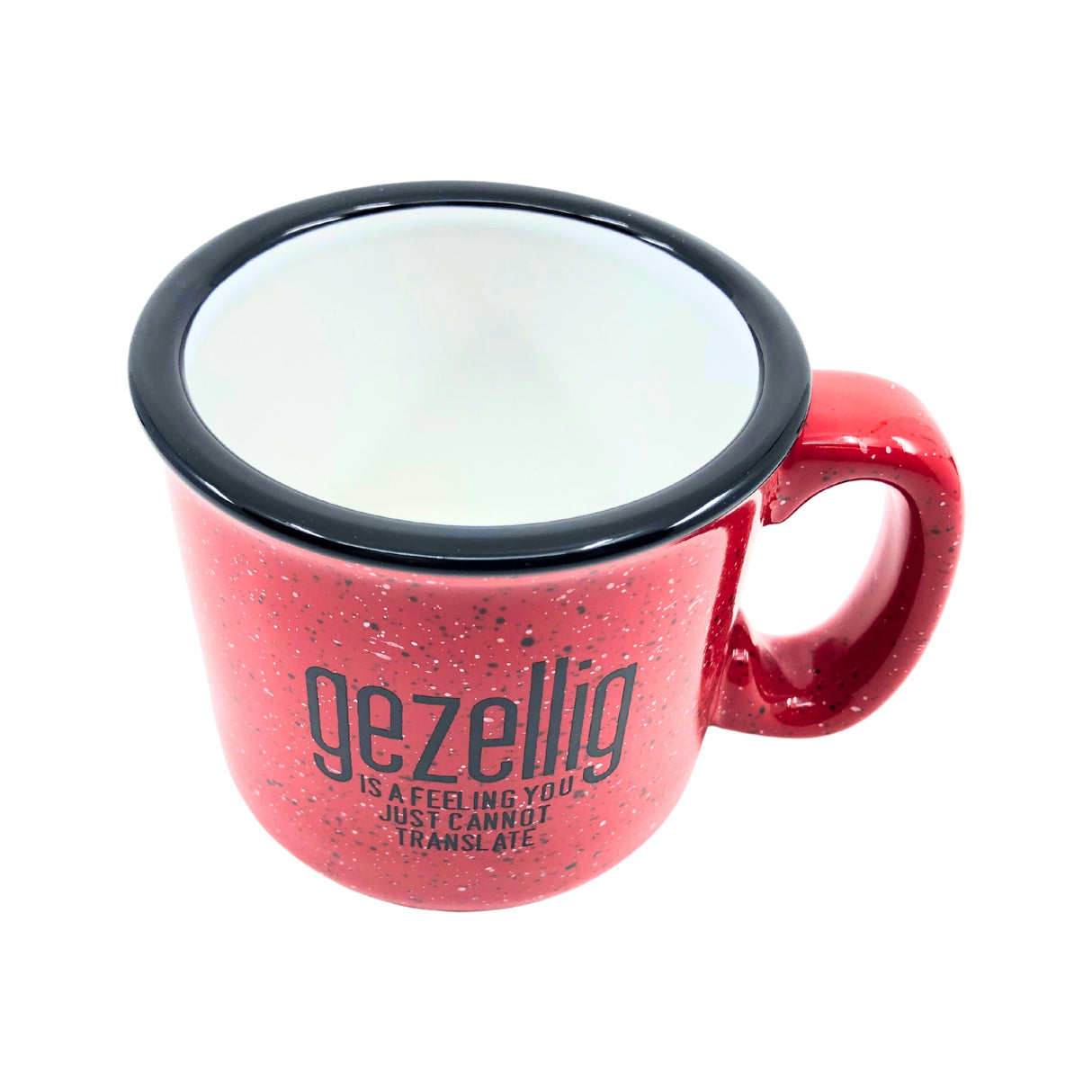 Gezellig is a feeling Ceramic Campfire Mug - Red 15 oz