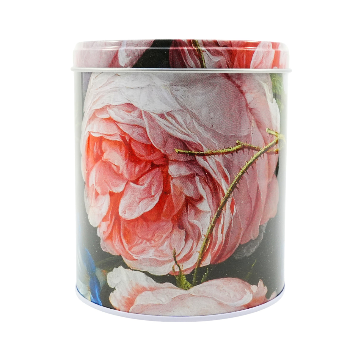 KM Still Life Flowers Empty Tin