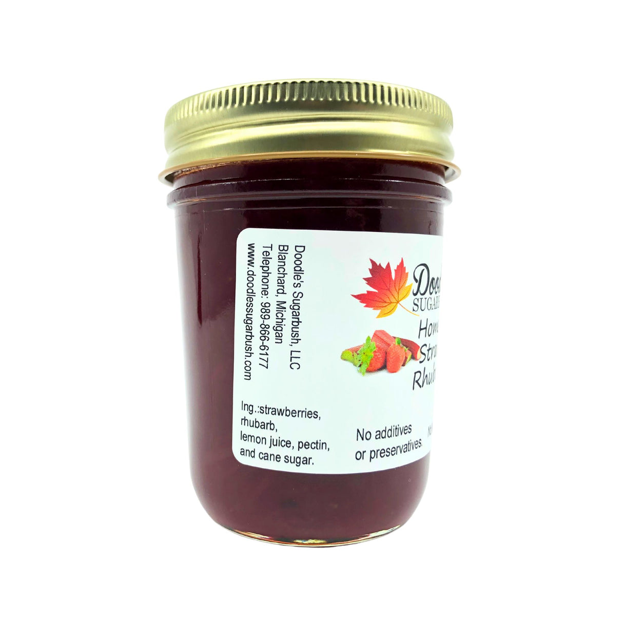Doodles Strawberry/Rhubarb Jam 10 oz