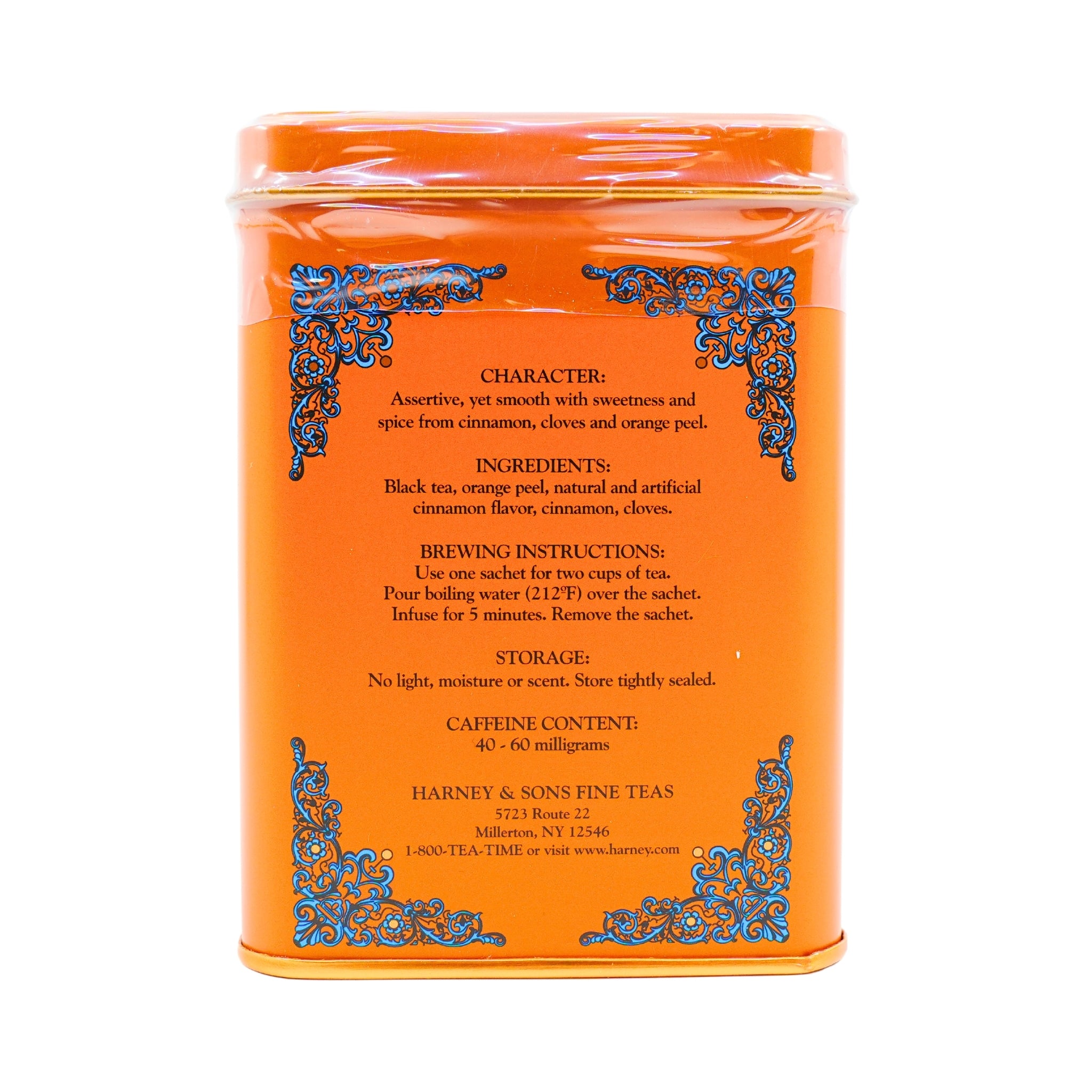 Harney & Sons Hot Cinnamon Spice Tea Tin - Black Tea W/ Orange & Sweet Clove 30
