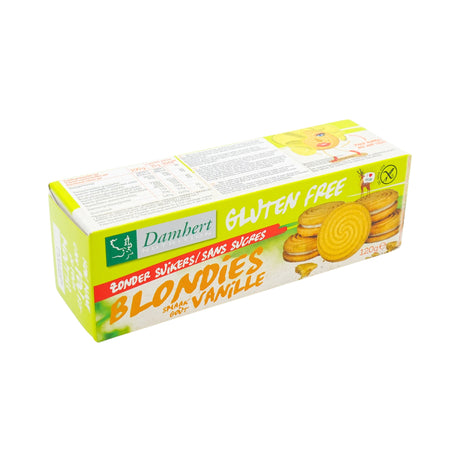 Damhert Gluten Free Blondies Cookies without Sugar 4.3 Oz