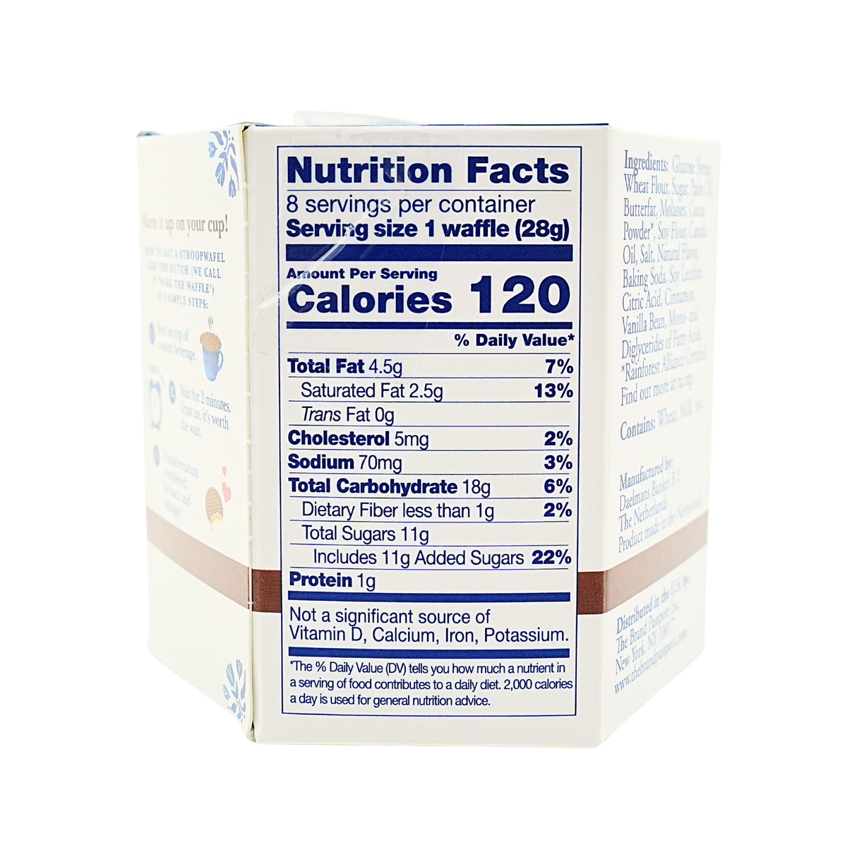 Daelman Chocolate Stroopwafels Hex Box 8 ct 7.9 oz
