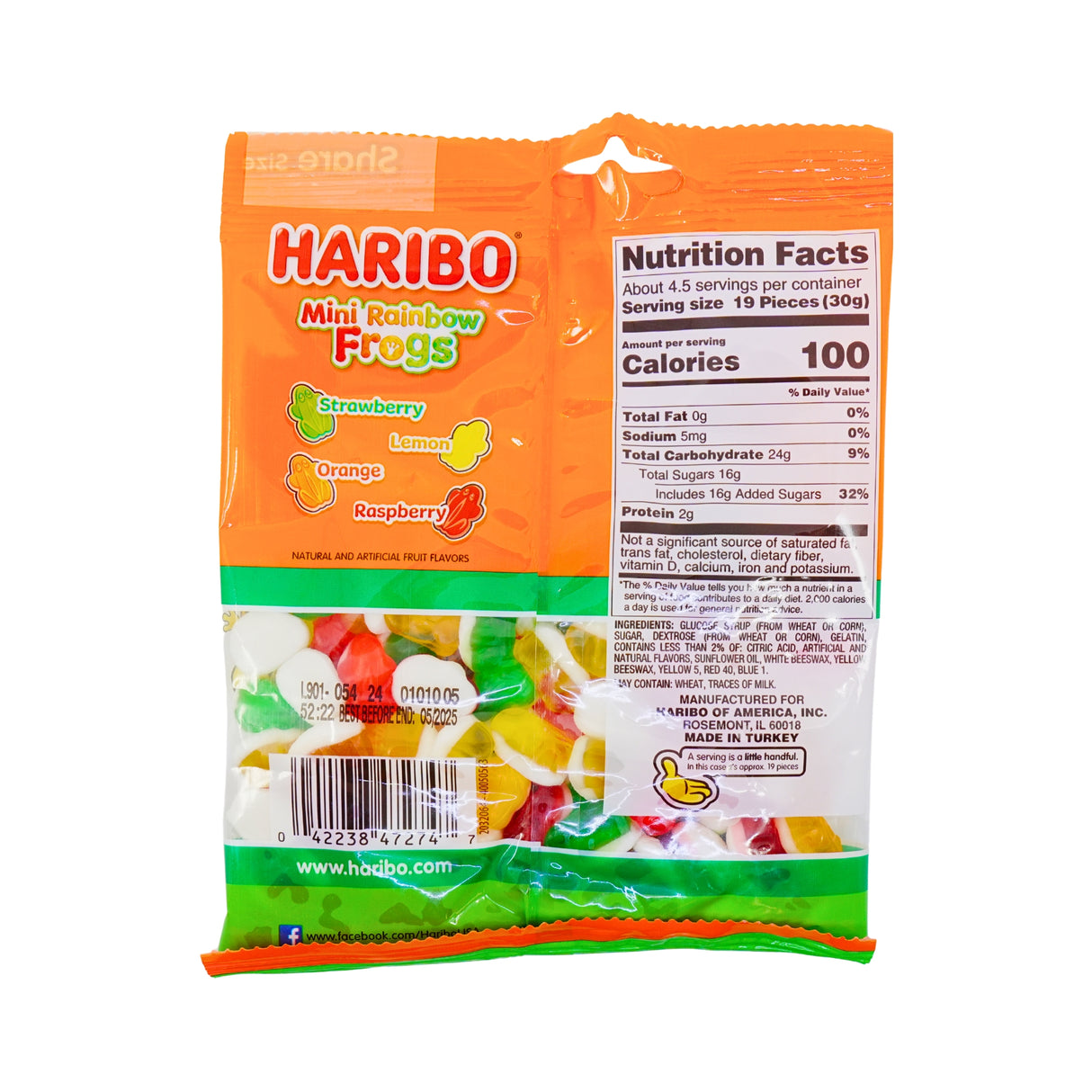 Haribo Mini Rainbow Frogs 5oz Bags