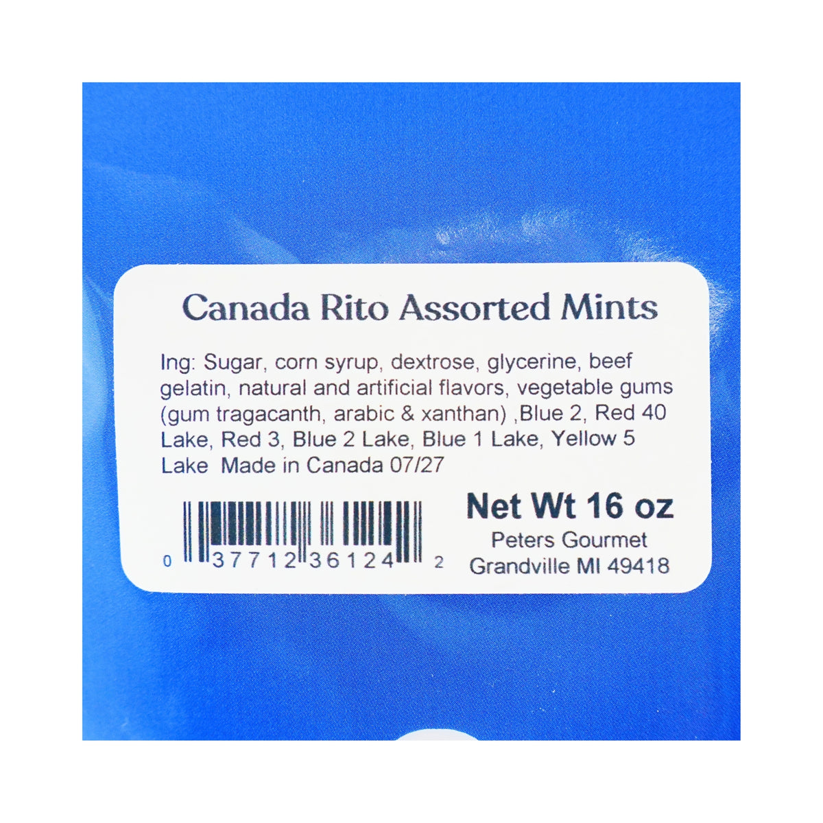 Dutch Hutch Canada Rito Assorted Mints 16oz bag
