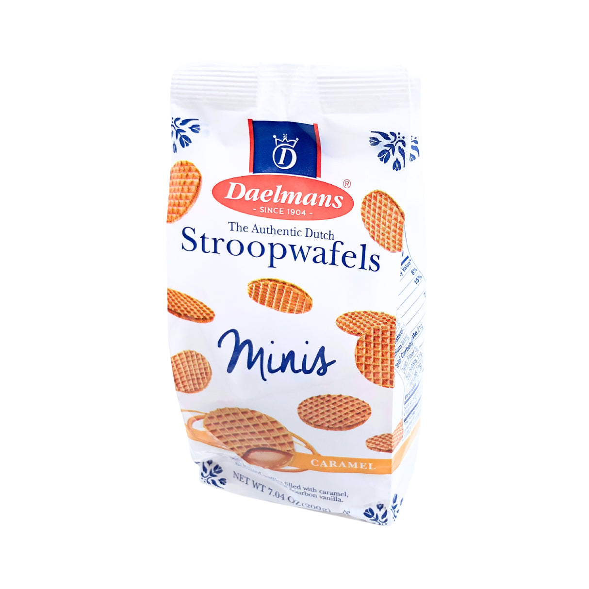 Daelmans Caramel Mini Wafers Cello 7 Oz bag