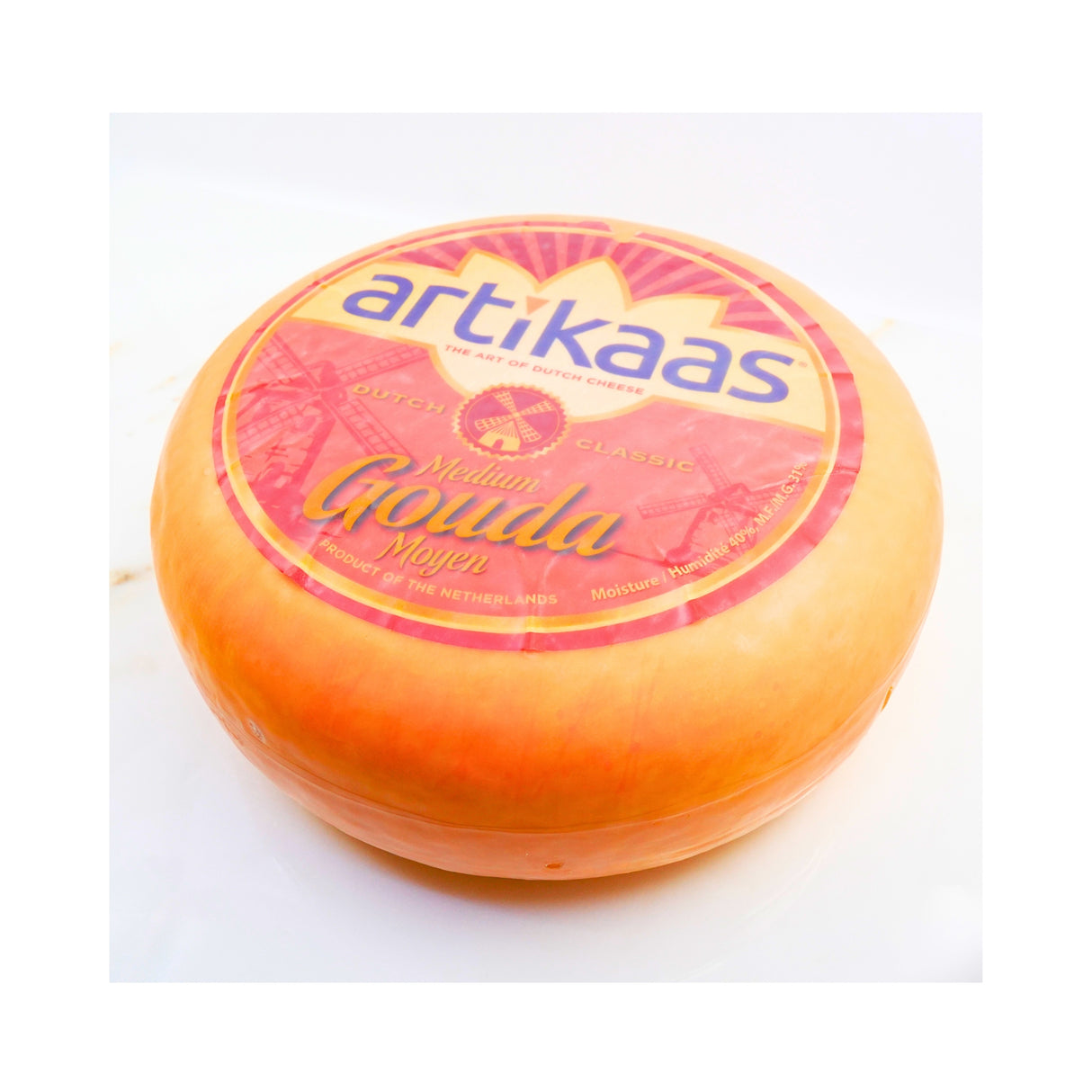 Artikaas Gouda Medium Aged 3-6 Months WHOLE WHEEL 9 LBS