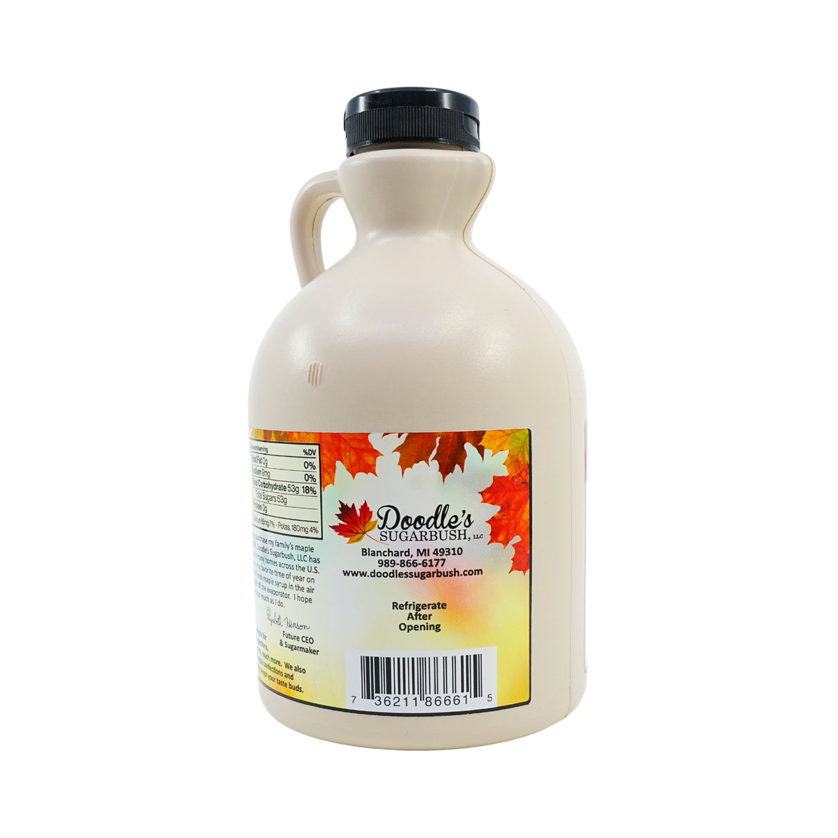 Doodles 100% Pure Michigan Maple Syrup 32oz Jug