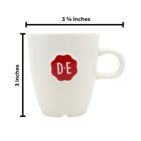 Douwe Egberts White With Red DE Stamp Coffee Mug  Small Size