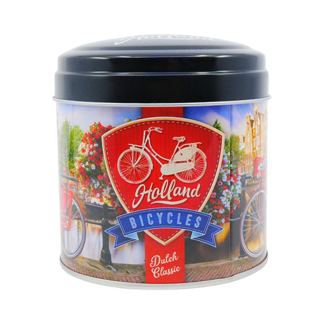 Stroopwafel Holland Tin Bike on Bridge with 8 stroopwafels