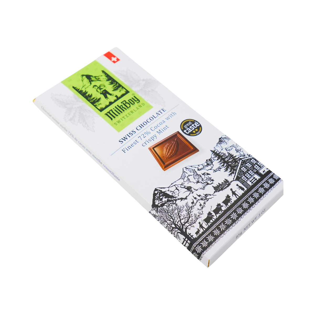 Milk Boy 72% Dark Chocolate With Crispy MINT 3.5 oz