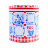Markus Red Checker & Delft tile  Stroopwafel tin with 8 stroopwafels