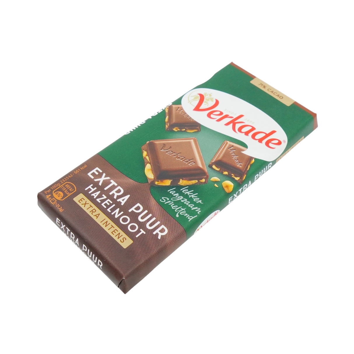 Verkade  Extra Dark Chocolate w/hazelnuts bar 3.9 oz