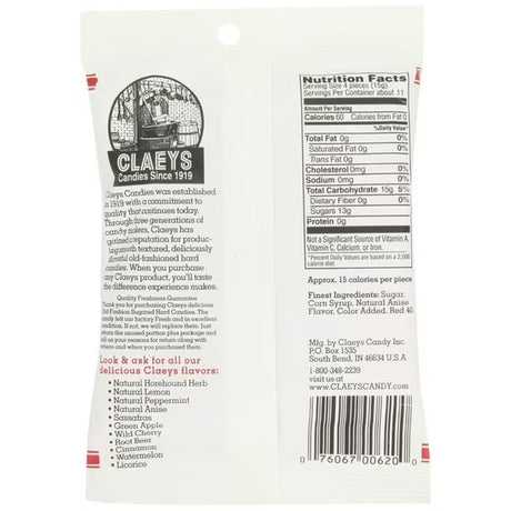 Claeys Candy Anise Drops 6oz