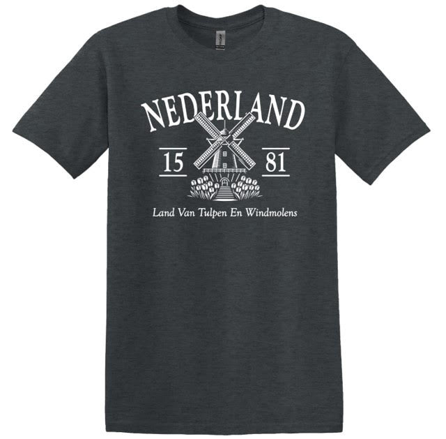 Nederland 1581 Tulips and Windmills T Shirt  X Large