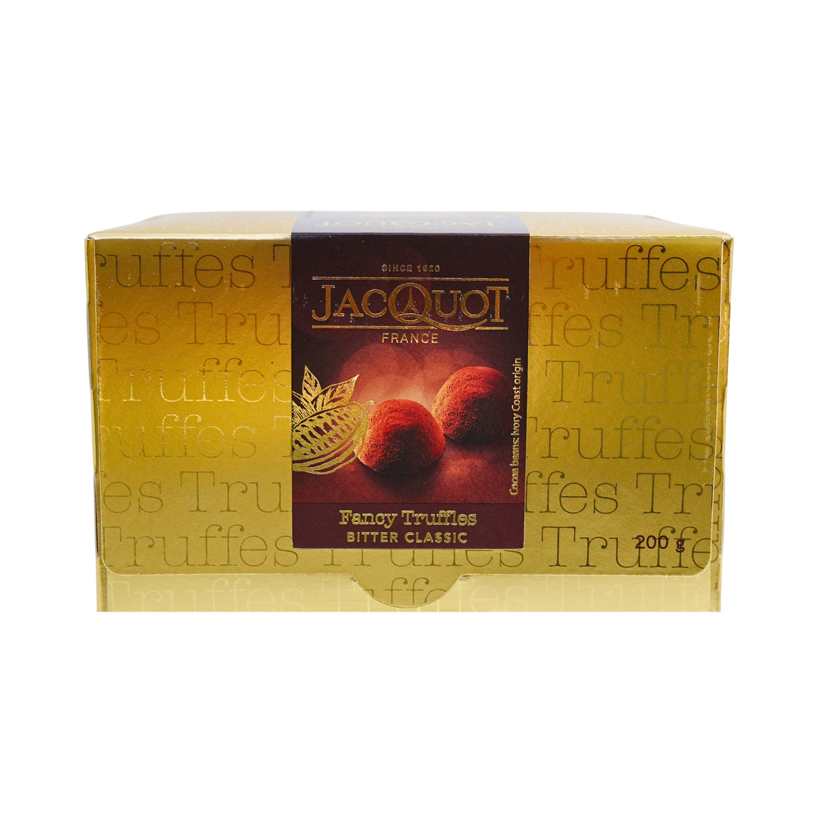 Jacquot Bittersweet French Chocolate Truffles Ballotin Box 7.05oz