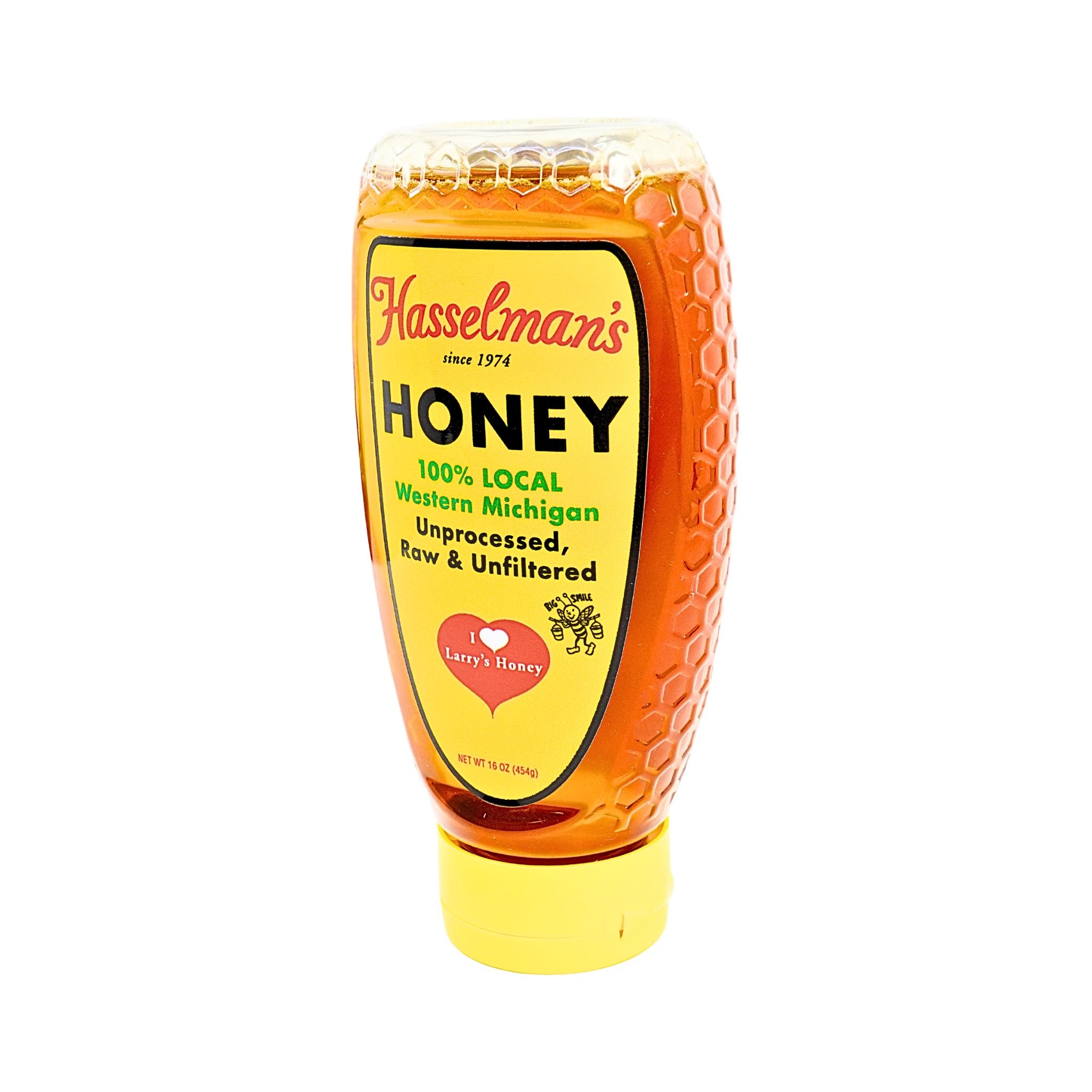 HATE HONEY「DETOROIT」 Hasselmans Honey 16 oz Inverted bottle – Peters Gourmet Market