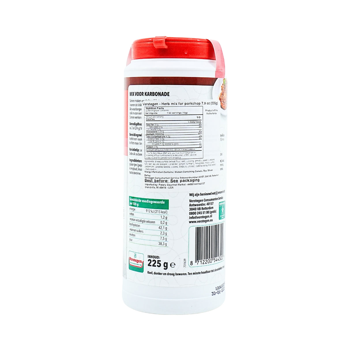 Verstegen Pork Chop Spices 7.9oz Shaker