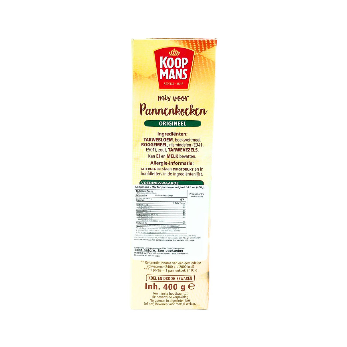 Koopmans Regular Pancake Mix 14.1 Oz Box