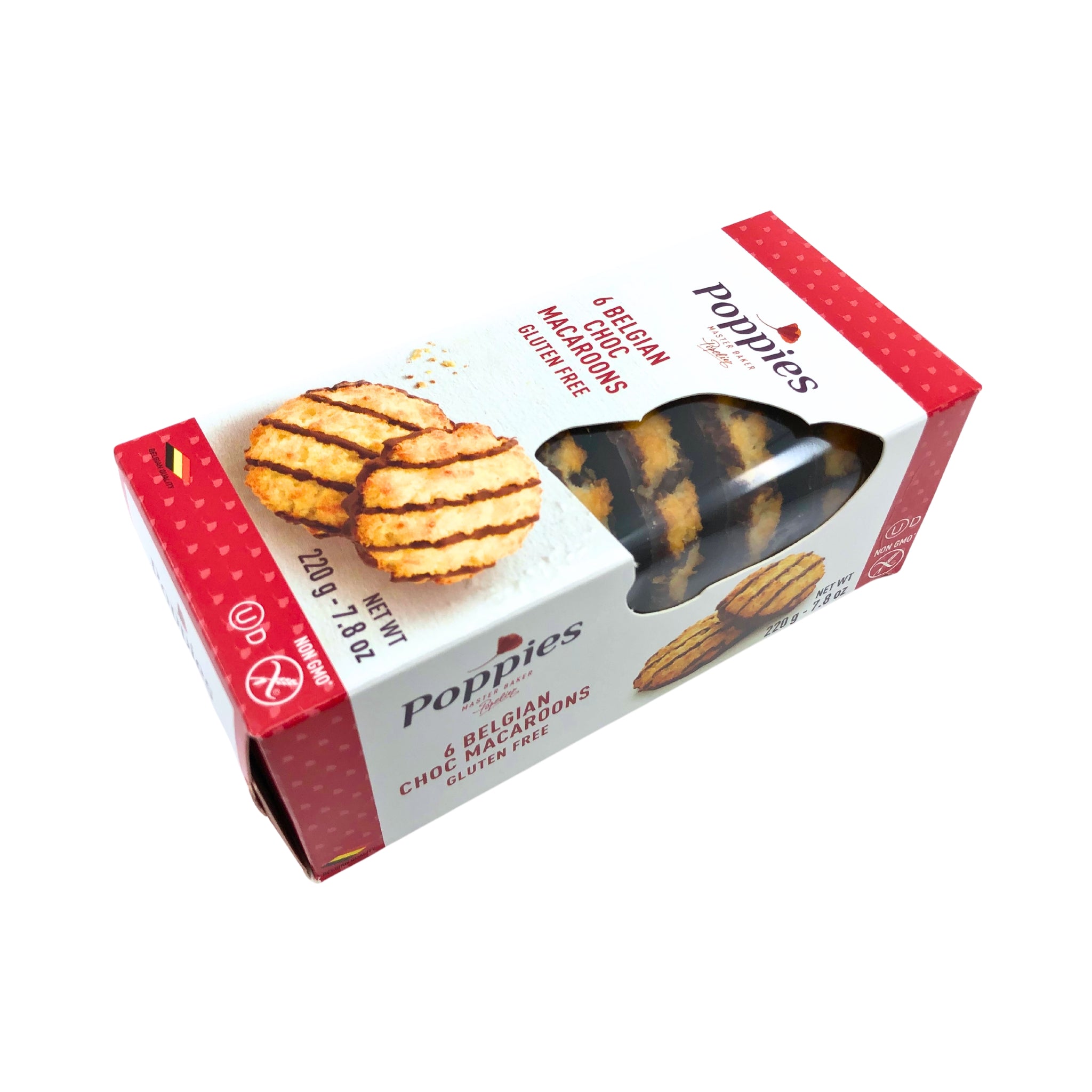 Poppies Chocolate Drizzled Coconut Macaroon Cookie 7.8 – Peters