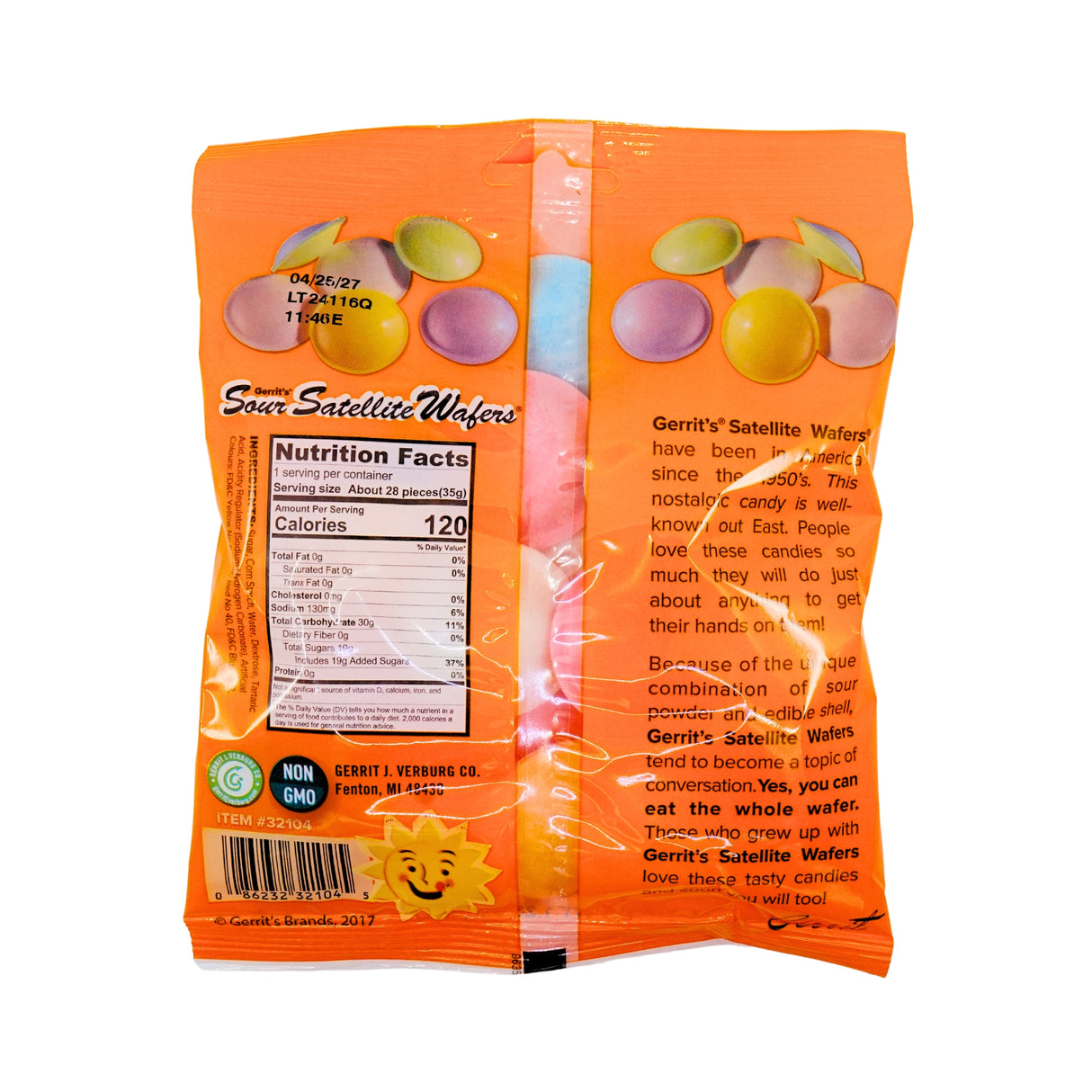 Gerrits Sour Satellite Wafers 1.23 oz bag