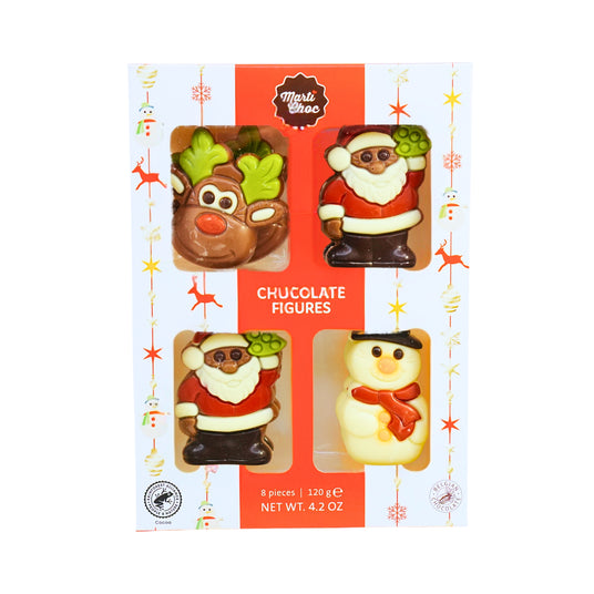 Martinez Milk and White Chocolate Christmas Figures 8pcs 120gr
