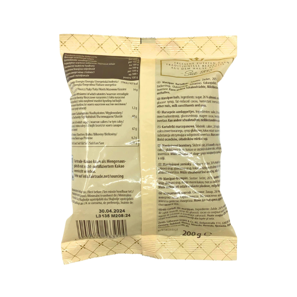 Zentis Marzipan Potatoes 7 oz bag