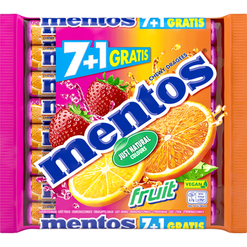 Mentos Mixed Fruit Rolls 7 Pack