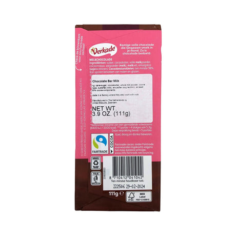 Verkade Milk Chocolate Bar 3.9 oz