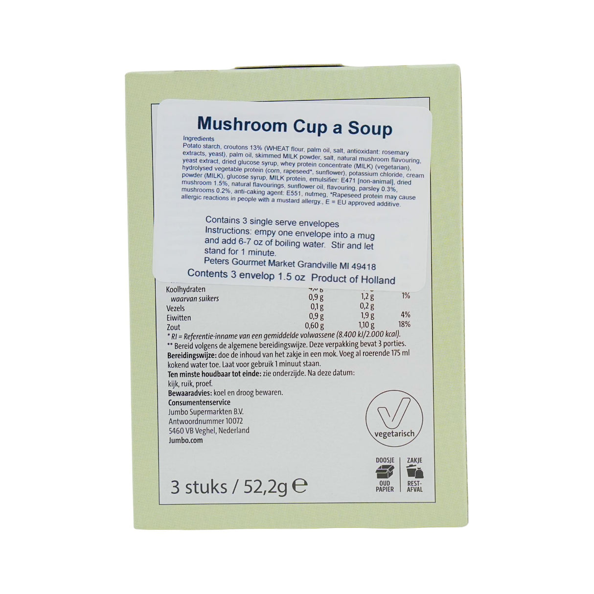 Jumbo Cup Soup Mushroom 3 Pack