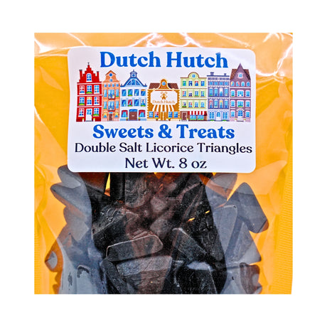 Dutch Hutch Double Salt Licorice Triangle 8 oz By Meenk