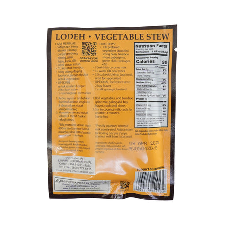 Bamboe Lodeh Spices for Vegetable Stew 1.9 oz