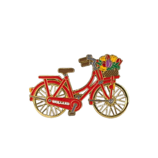 Holland Bike Orange/Gold Magnet w/ Spinning Wheels