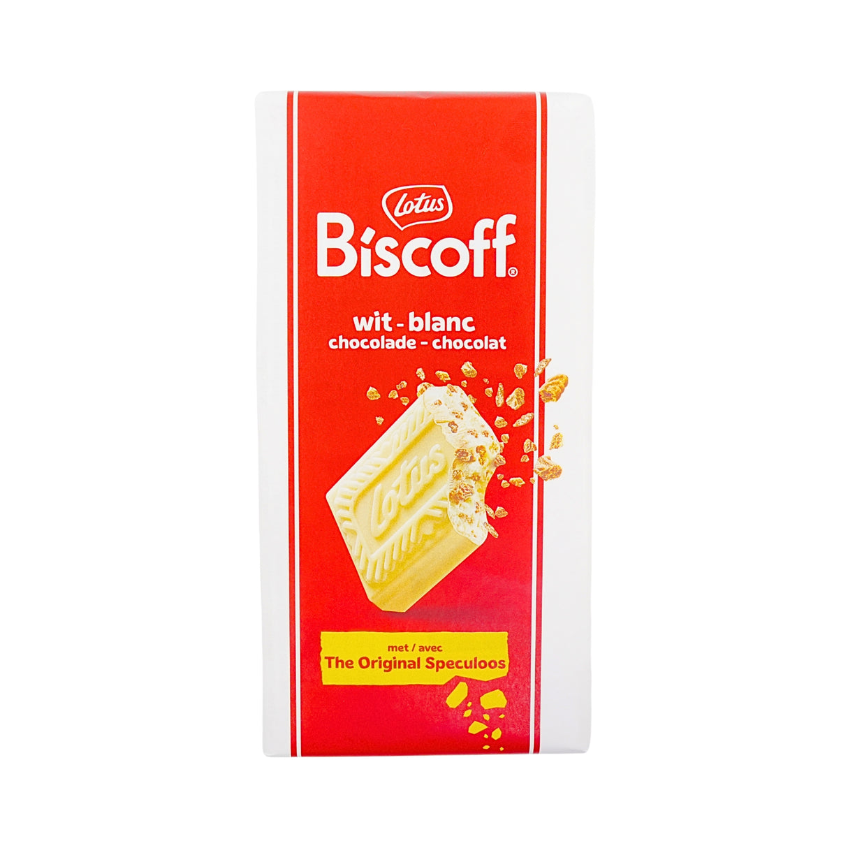 Lotus Speculoos White Choc Bar with speculoos pieces  6.3 oz 180 gr