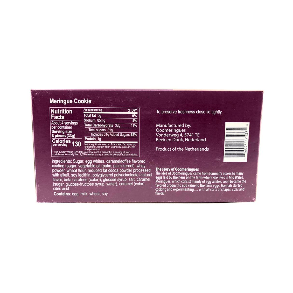 Jeurgens Salted Caramel Flavored Meringues Box 4.59 oz
