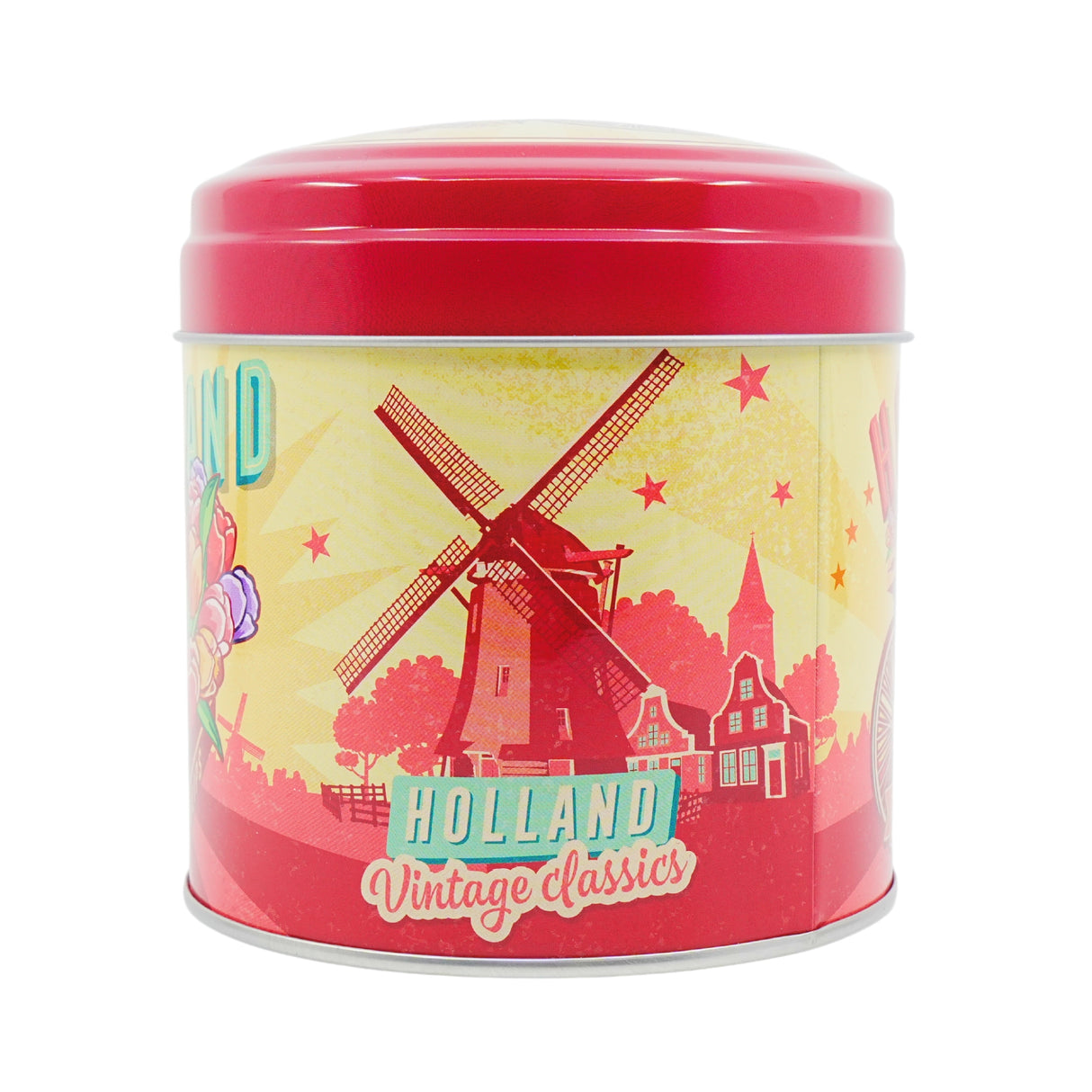 Stroopwafel Holland Vintage Tulips with 8 stroopwafels