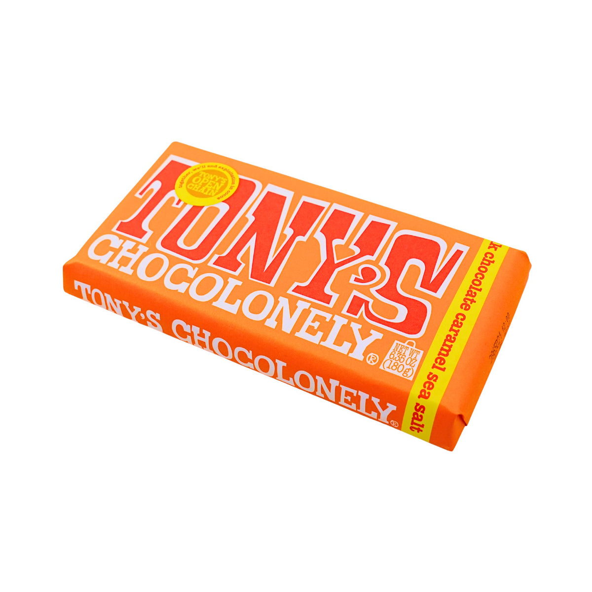 Tonys  Chocolonely Milk Choc Caramel Seasalt Bar 6.35 oz