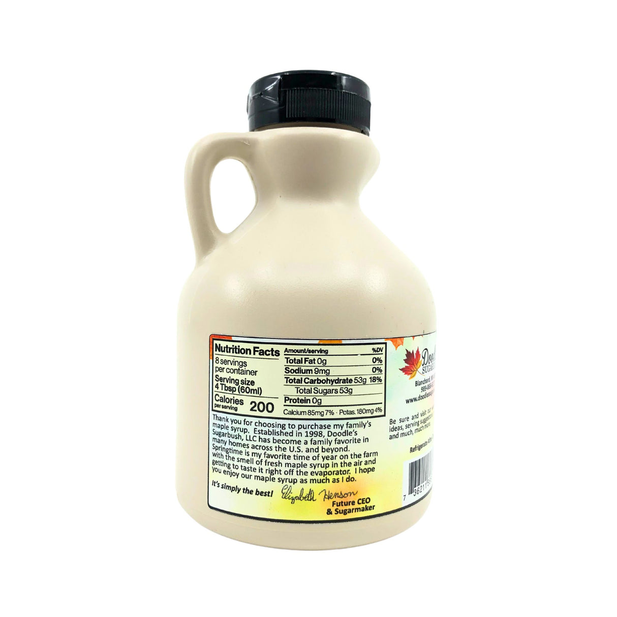 Doodles 100 % Pure Maple Syrup Plastic Jar16 oz