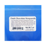 Dutch Hutch Dark Chocolate White Nonpareils  7 oz