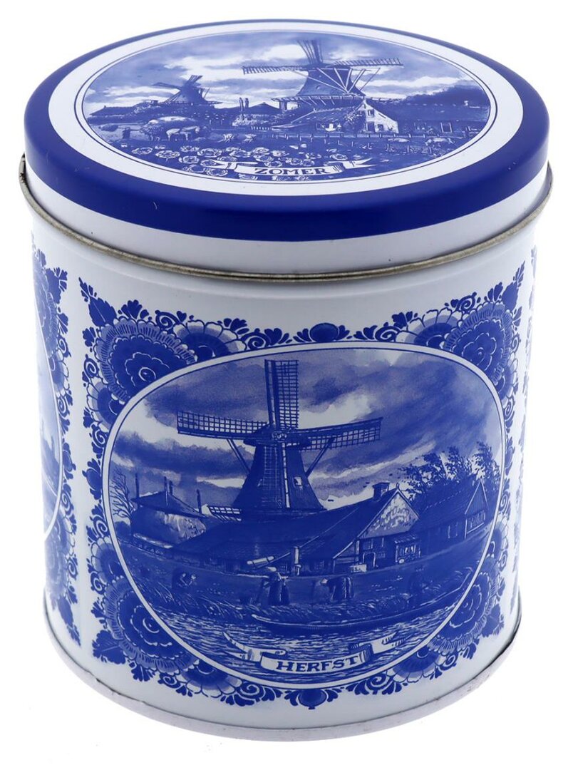 Stroopwafel Tin 4 Seasons Delft  w/stroopwafels