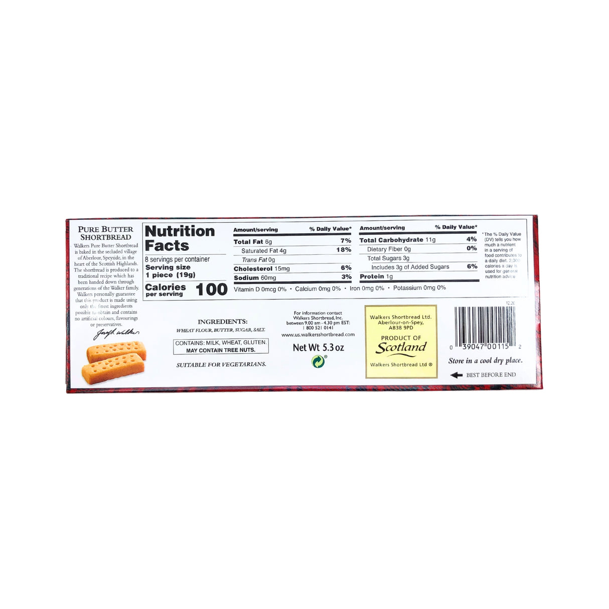 Walkers Pure Butter Shortbread Fingers 5.3oz