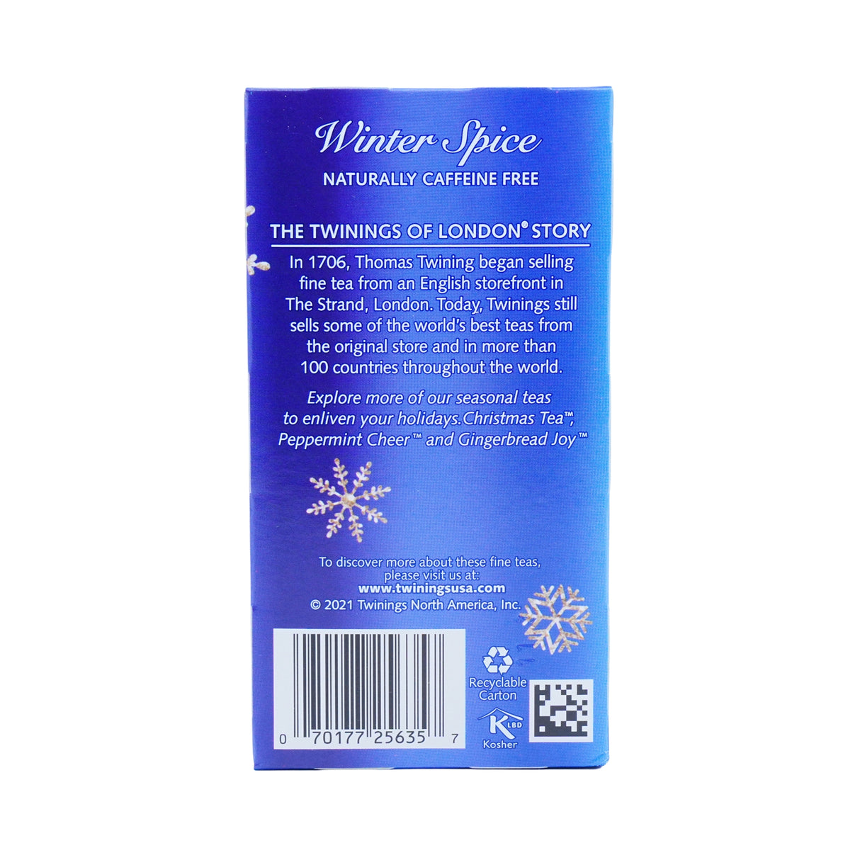 Twinings Winter Spice Herbal Tea 20 ct box