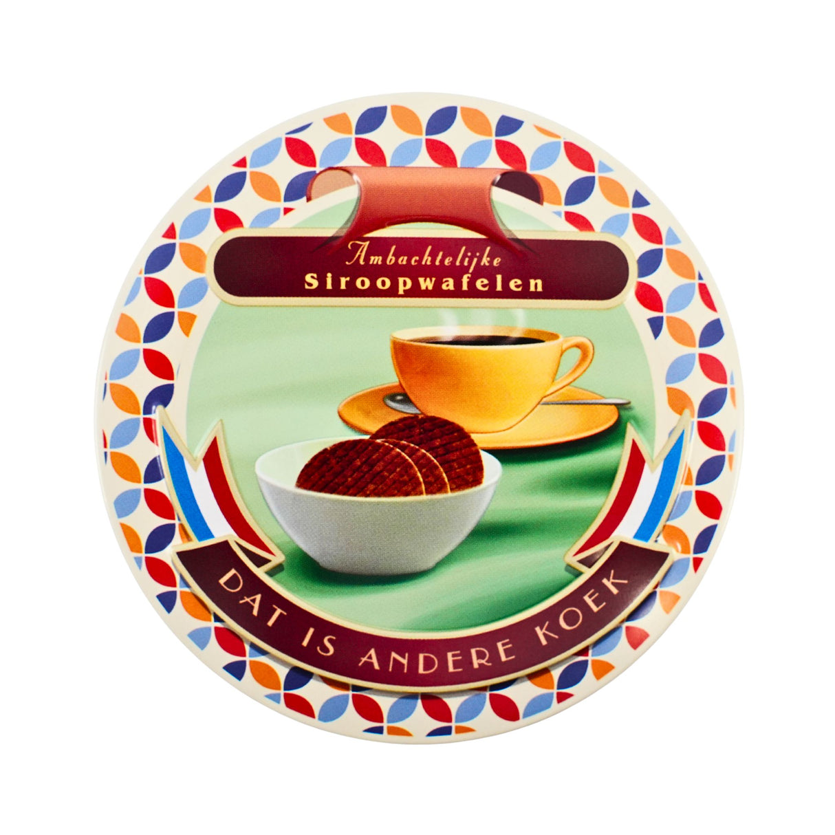 Markus Retro Design Stroopwafel tin with 8 stroopwafels