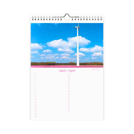 Nederland Pictures of Holland Birthday Calendar 13x17.3
