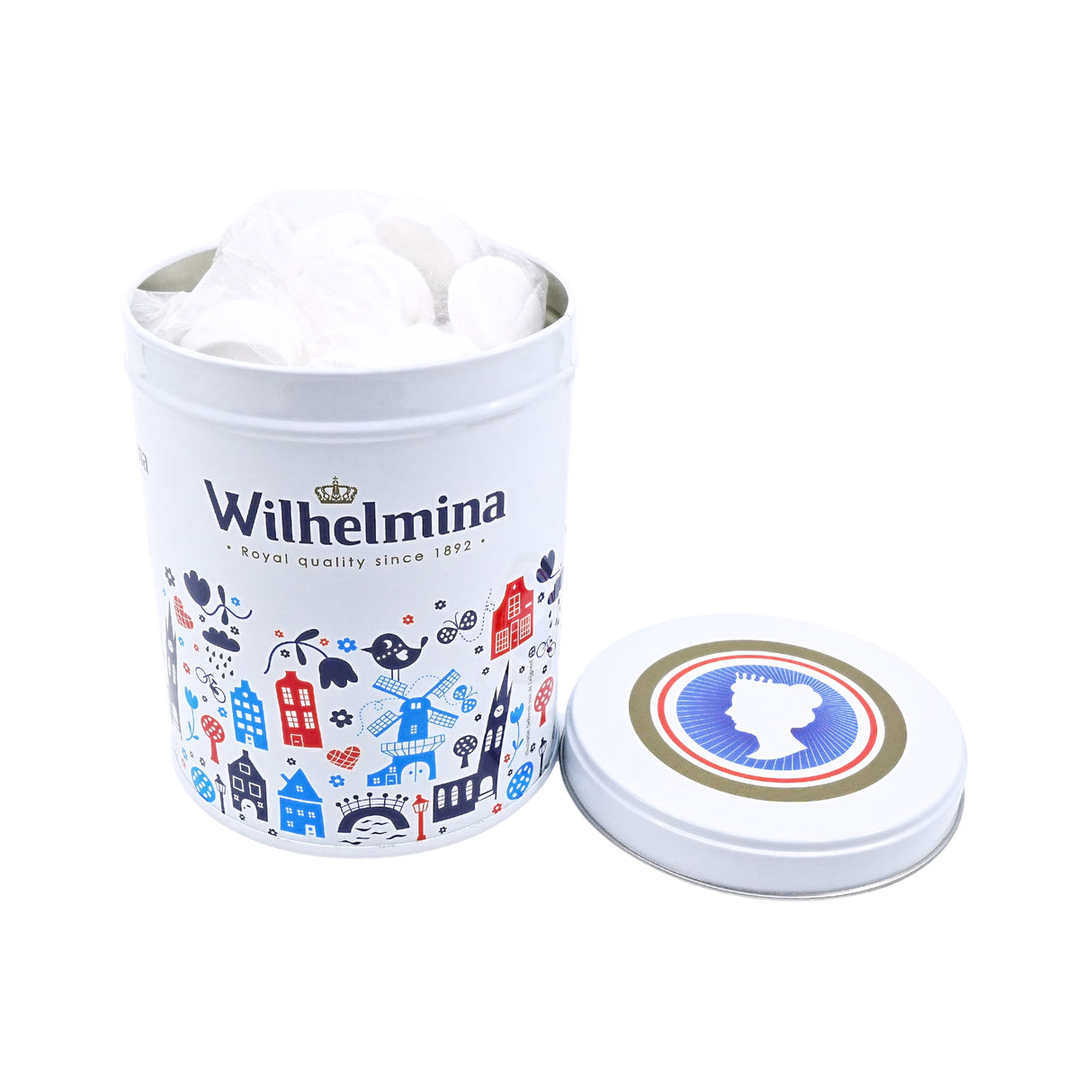 Wilhelmina Peppermint Folk Art Tin 17.6 Oz