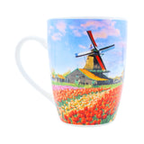 Nelis Holland Field of Tulips and Windmills Mug